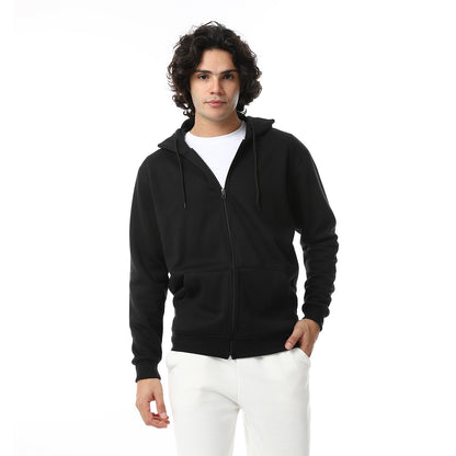 Comfy Plain Zipped Sweatshirt