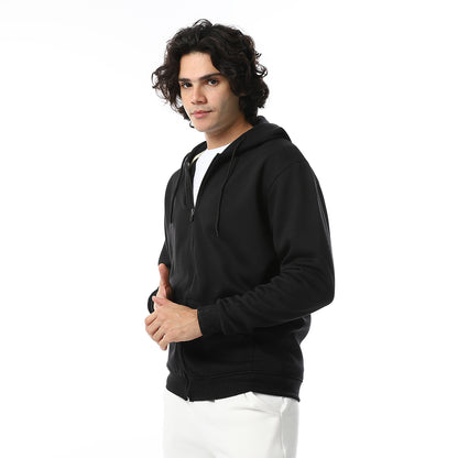 Comfy Plain Zipped Sweatshirt