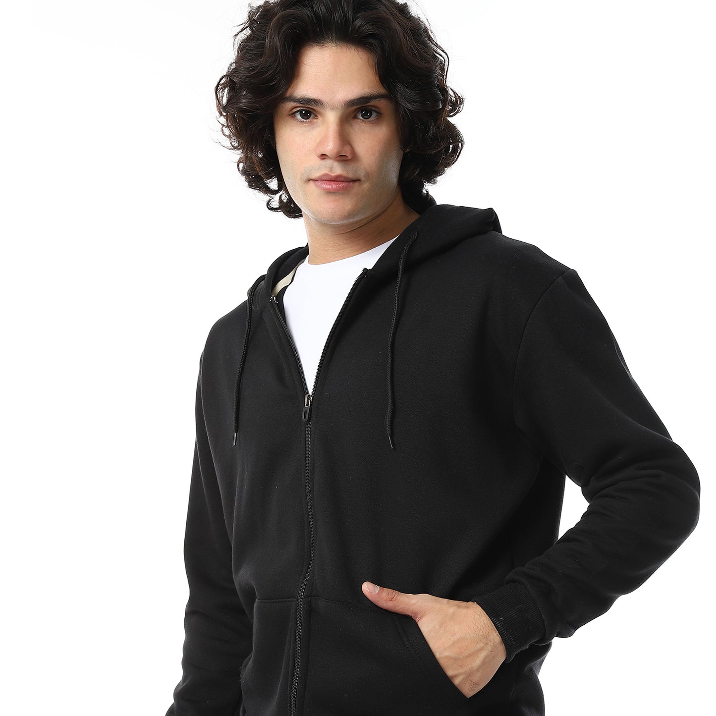 Comfy Plain Zipped Sweatshirt
