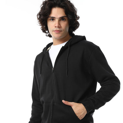 Comfy Plain Zipped Sweatshirt