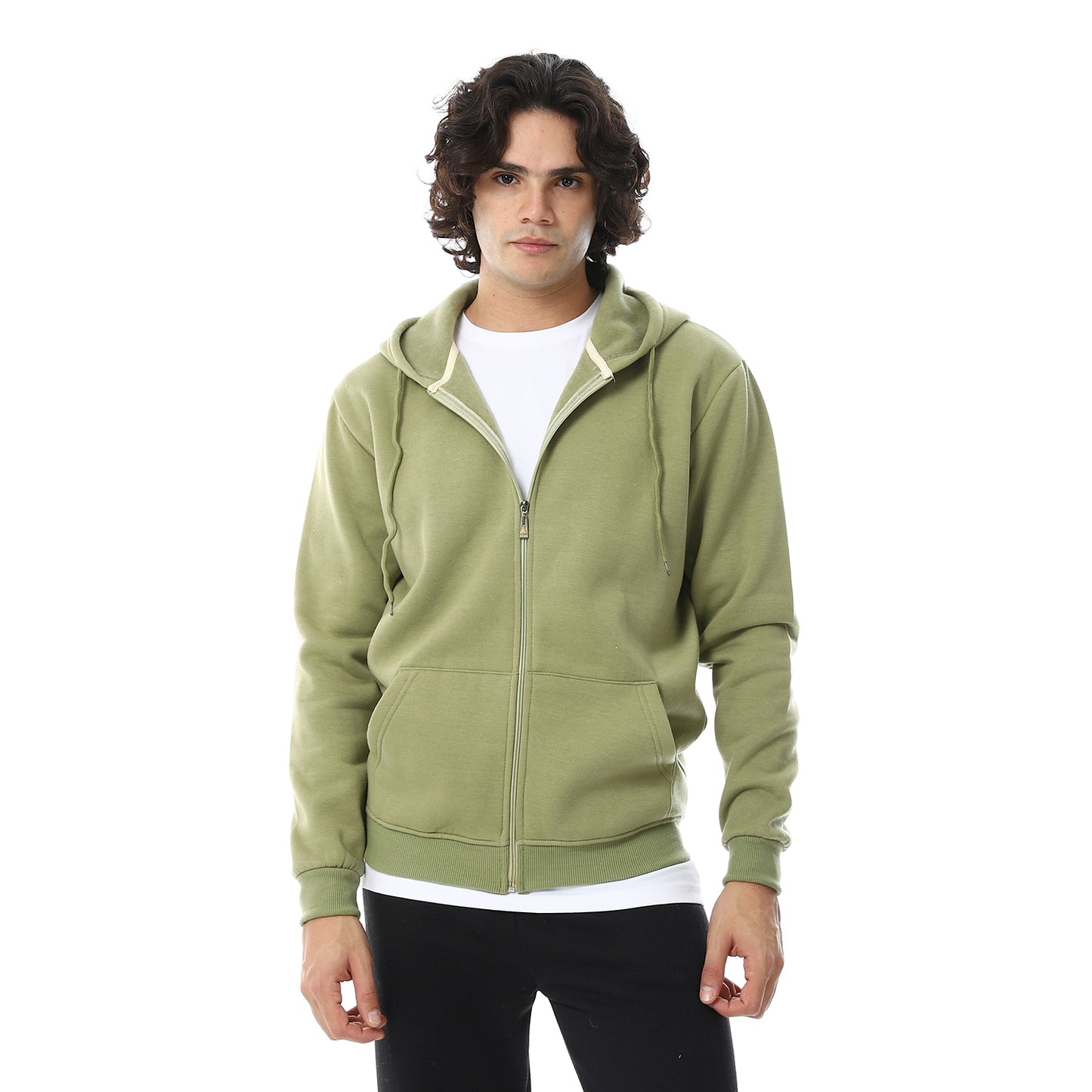 Comfy Plain Zipped Sweatshirt
