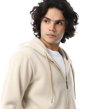 Comfy Plain Zipped Sweatshirt