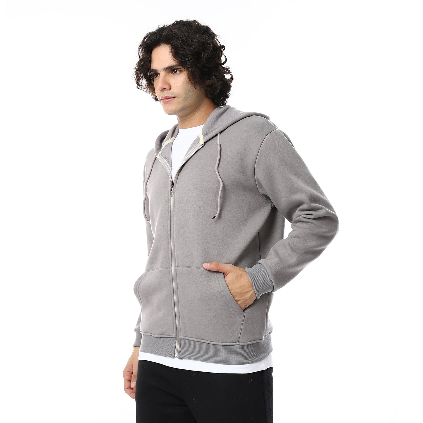 Comfy Plain Zipped Sweatshirt