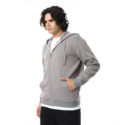 Comfy Plain Zipped Sweatshirt