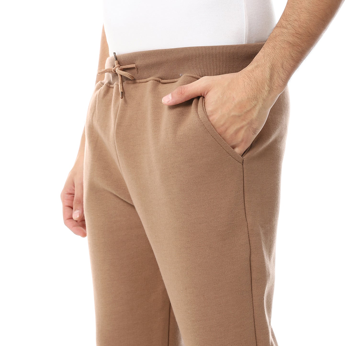 Plain Comfy Elastic Waist Sweatpants