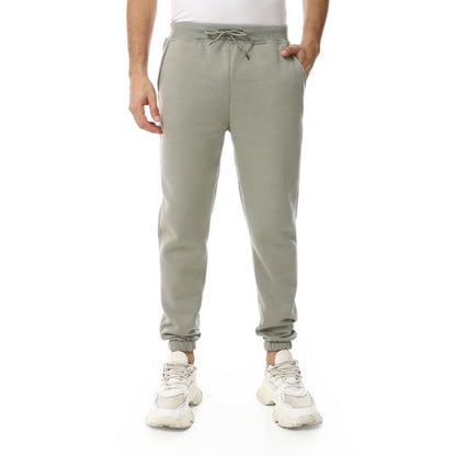 Plain Comfy Elastic Waist Sweatpants