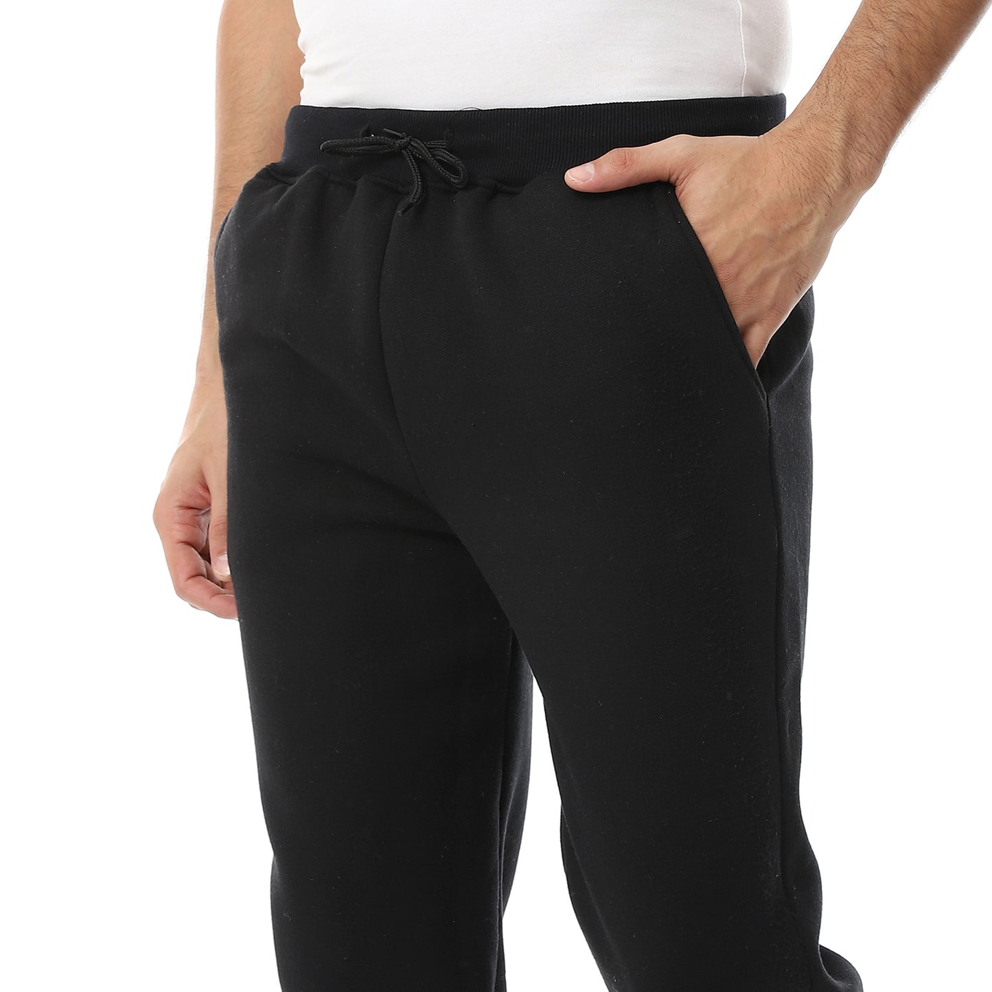 Plain Comfy Elastic Waist Sweatpants