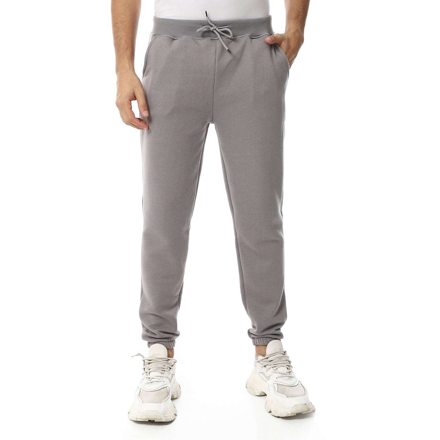 Plain Comfy Elastic Waist Sweatpants
