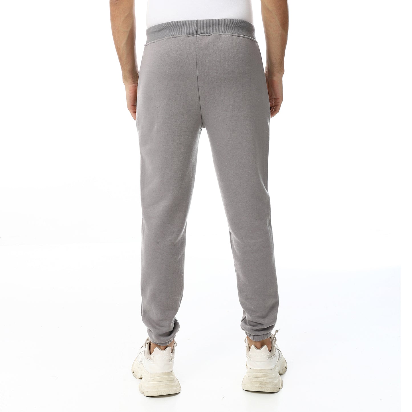 Plain Comfy Elastic Waist Sweatpants