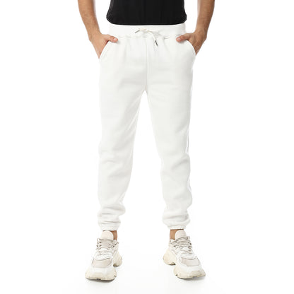 Plain Comfy Elastic Waist Sweatpants