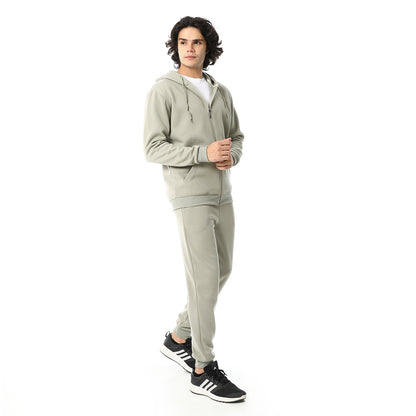 Active Casual Plain Tracksuit Set