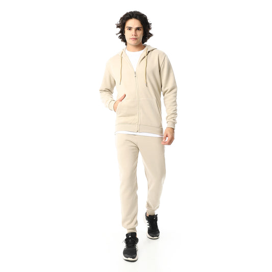 Active Casual Plain Tracksuit Set