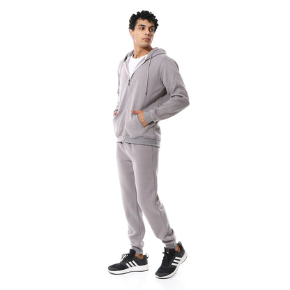Active Casual Plain Tracksuit Set