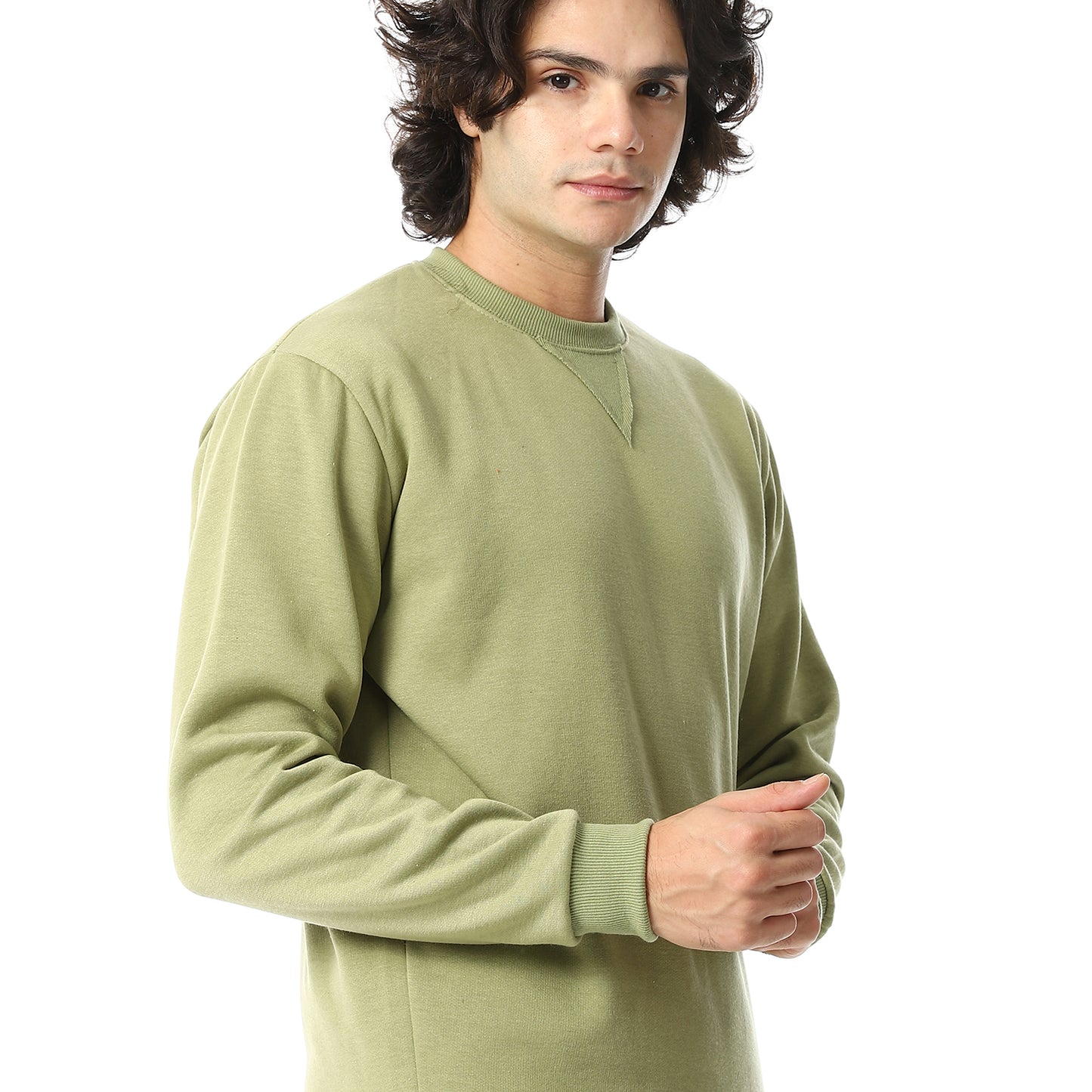 Round Neck Plain British Cozy Tracksuit Set