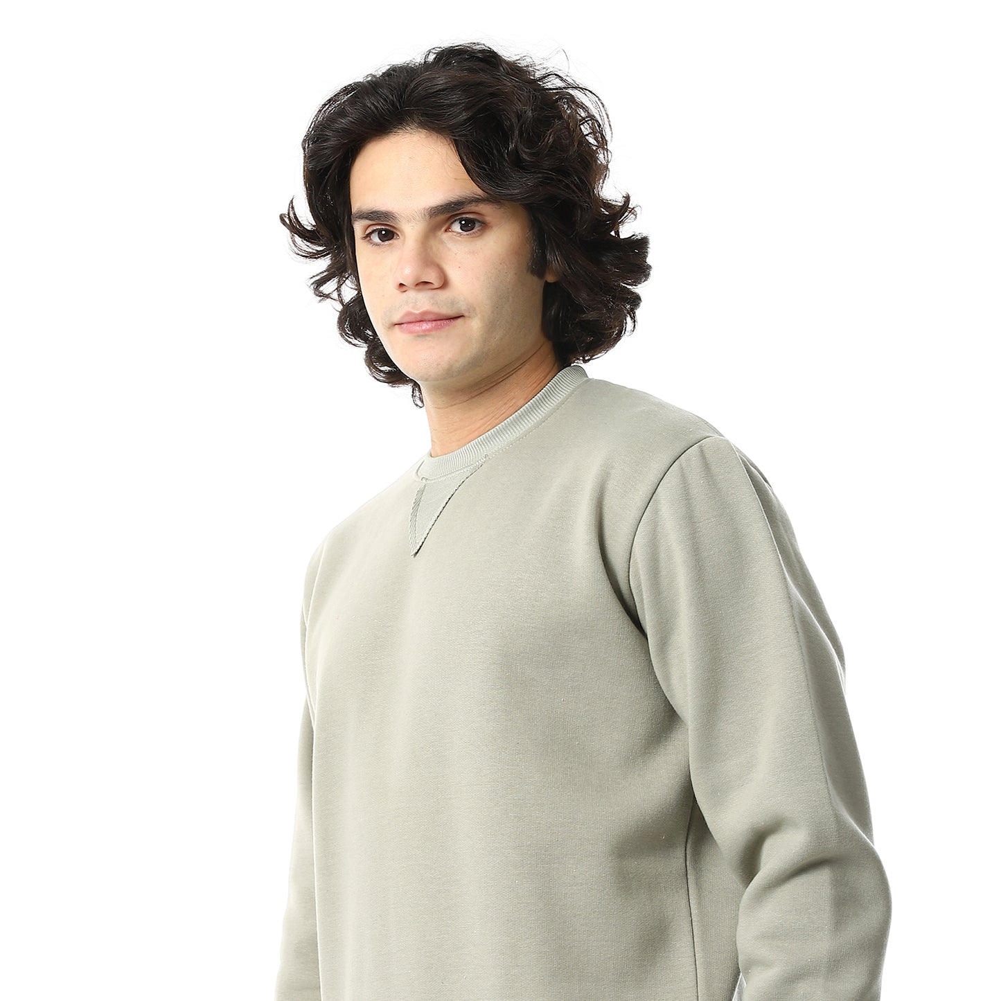 Round Neck Plain British Cozy Tracksuit Set