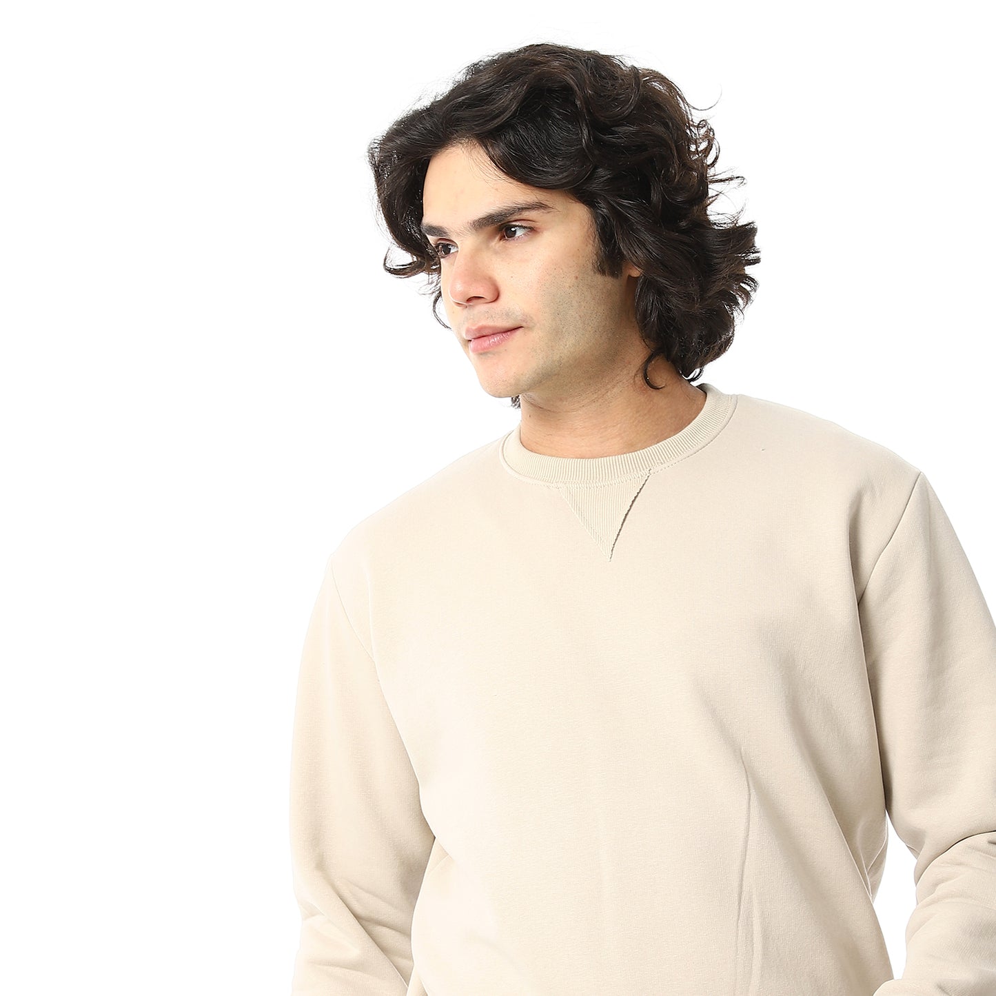 Round Neck Plain British Cozy Tracksuit Set