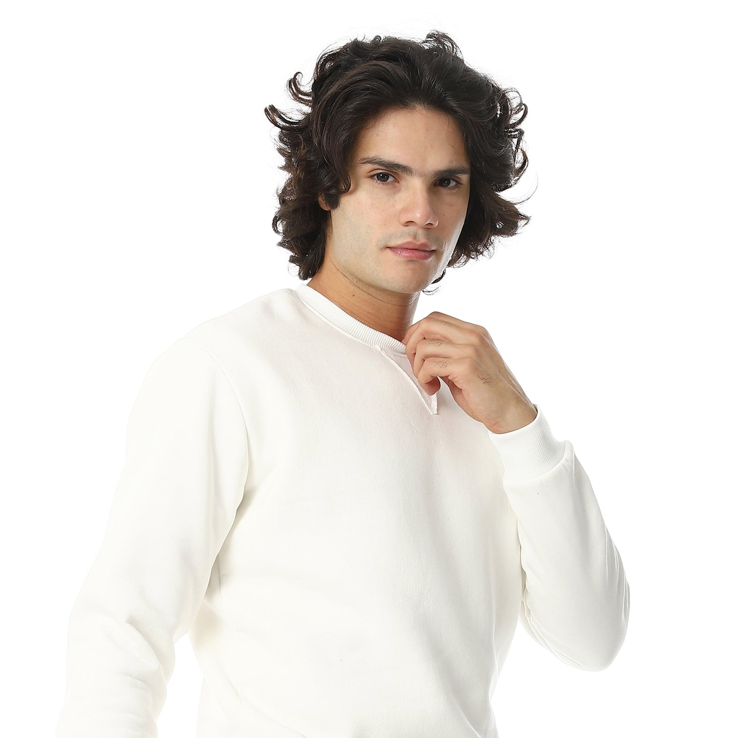 Round Neck Plain British Cozy Tracksuit Set