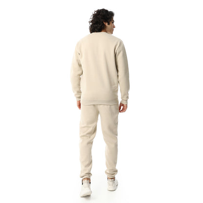 V-Neck & Elastic Ankle Tracksuit Set