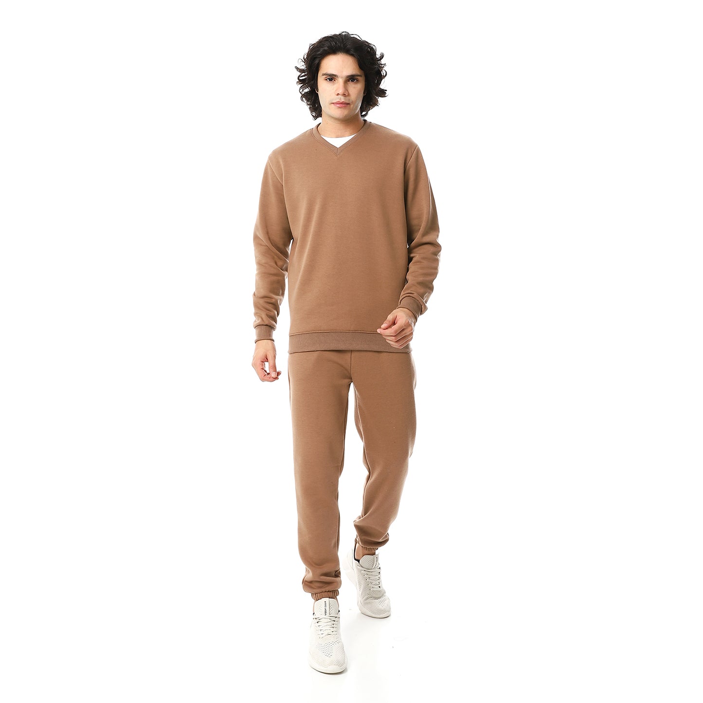 V-Neck & Elastic Ankle Tracksuit Set