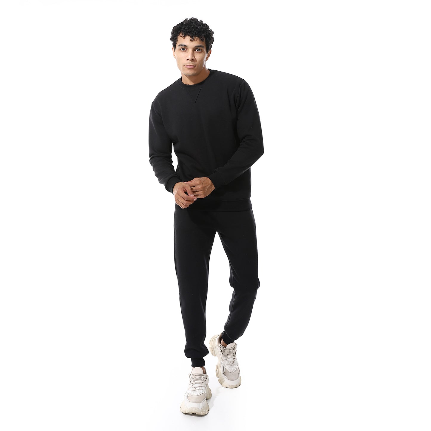 Crew Neck With Elastic Ankle British Tracksuit Set