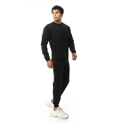 Crew Neck With Elastic Ankle British Tracksuit Set