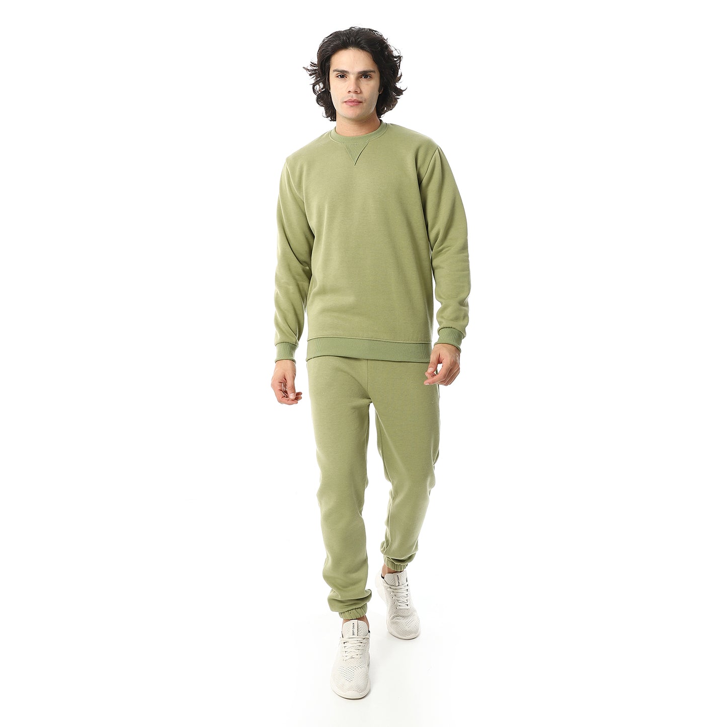 Crew Neck With Elastic Ankle British Tracksuit Set