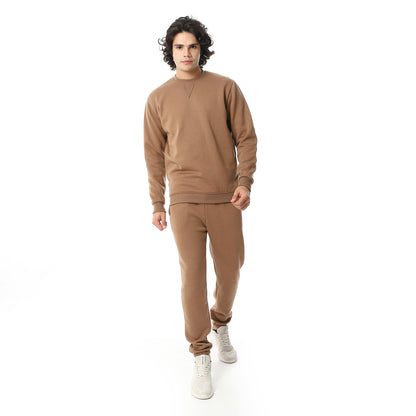Crew Neck With Elastic Ankle British Tracksuit Set