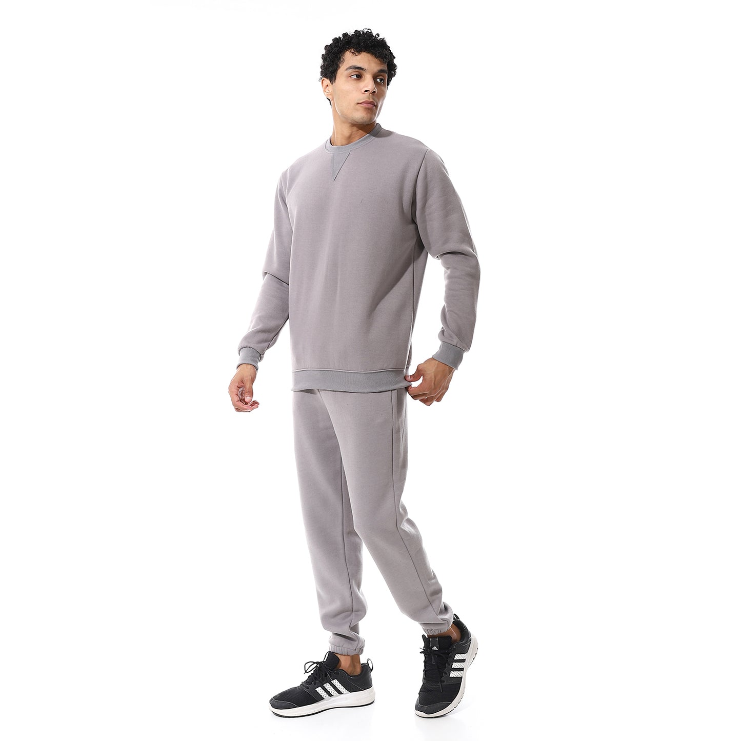 Crew Neck With Elastic Ankle British Tracksuit Set