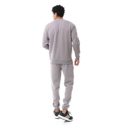 Crew Neck With Elastic Ankle British Tracksuit Set
