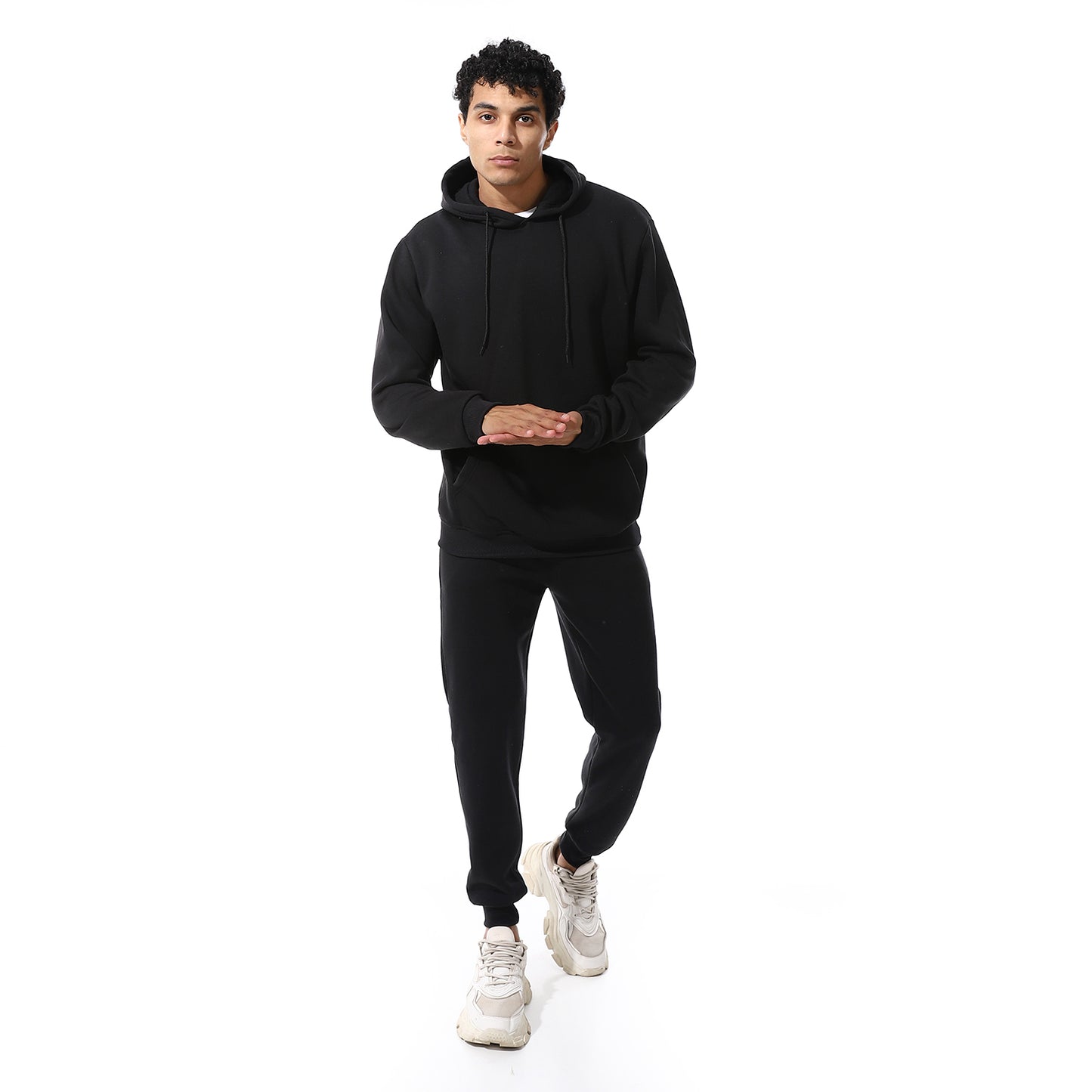 Elastic Ankle Comfy Hooded Tracksuit Set