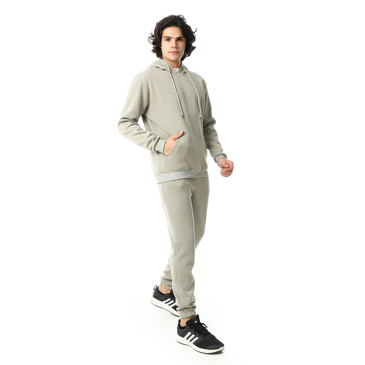 Elastic Ankle Comfy Hooded Tracksuit Set