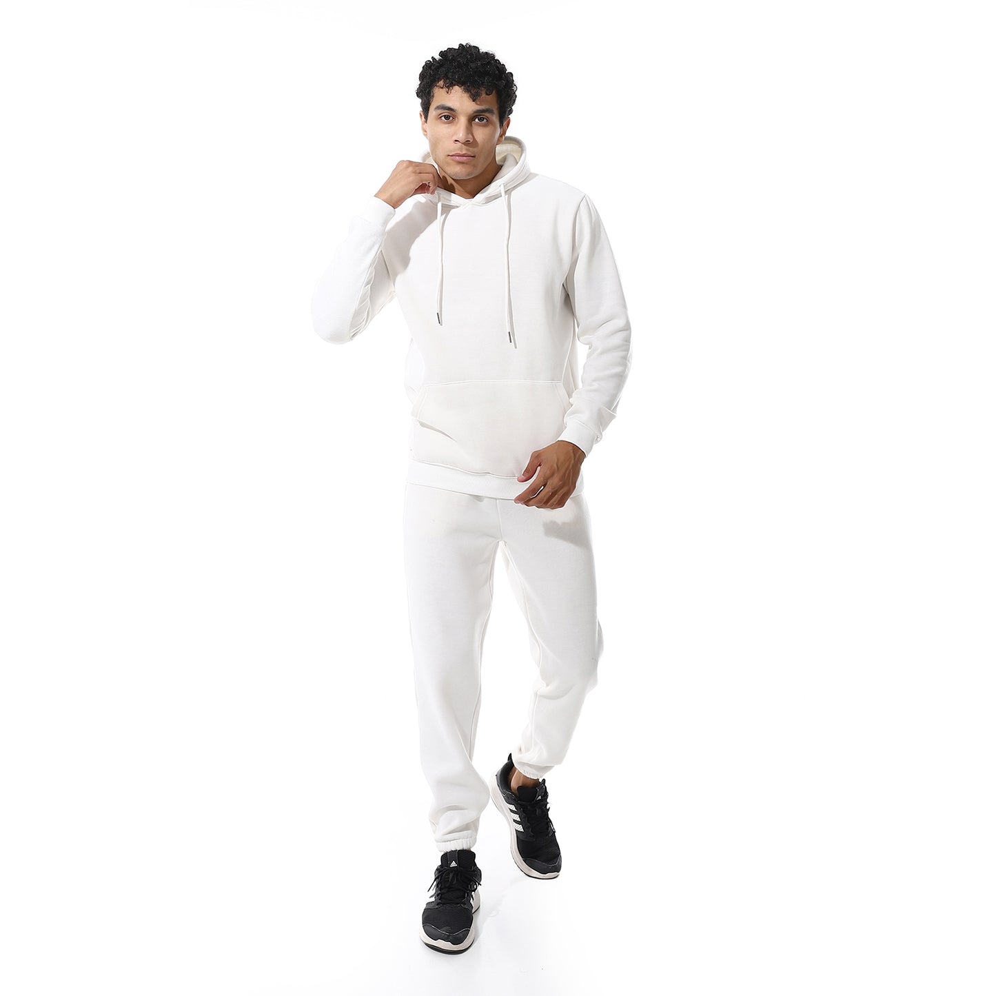 Elastic Ankle Comfy Hooded Tracksuit Set