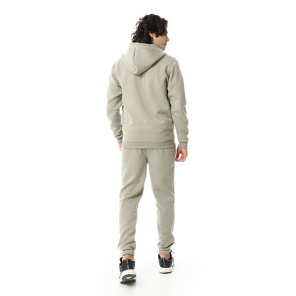 Comfy Hooded Neck & Elastic Waist Tracksuit Set