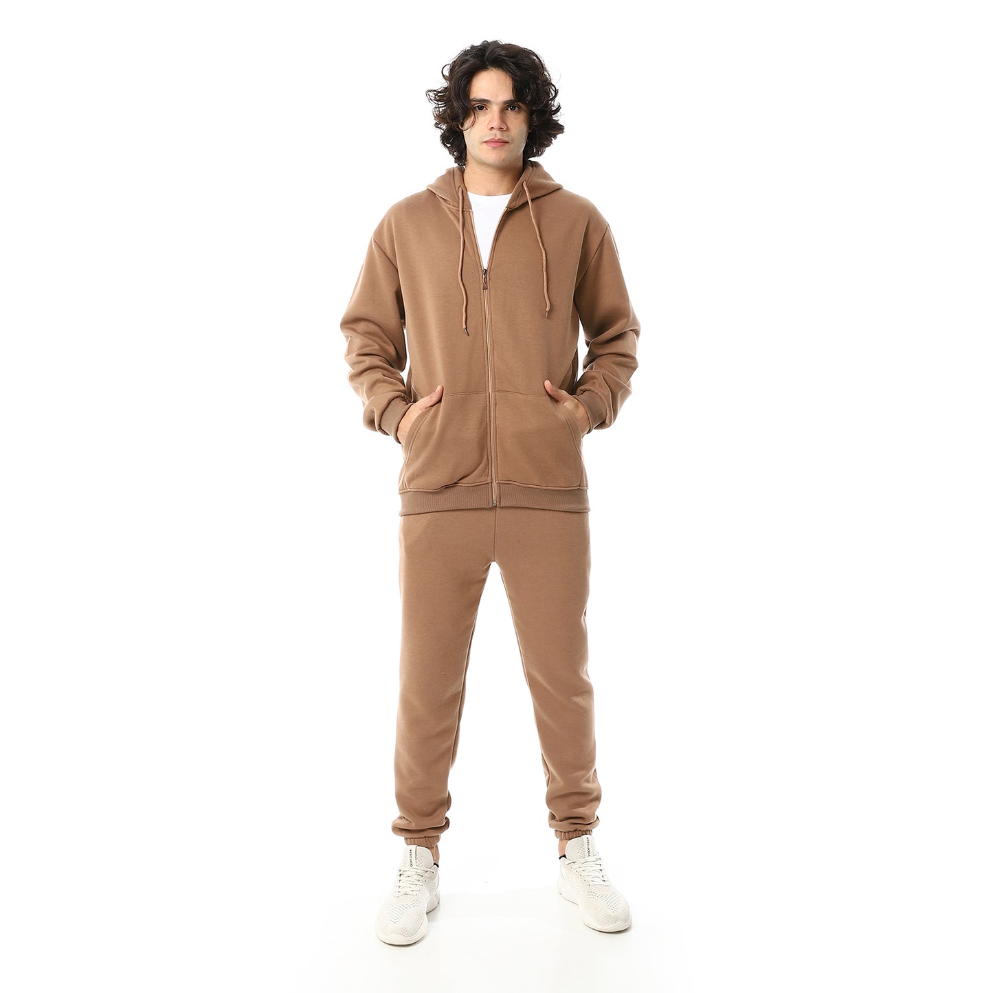 Comfy Hooded Neck & Elastic Waist Tracksuit Set