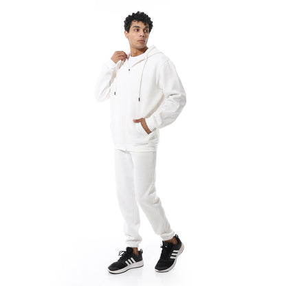 Comfy Hooded Neck & Elastic Waist Tracksuit Set