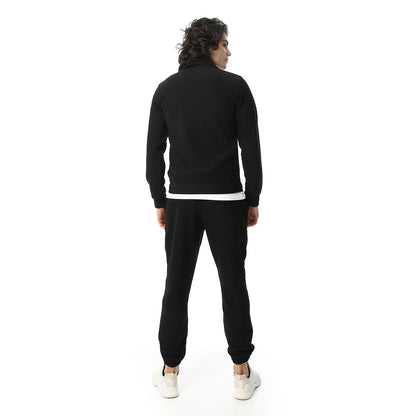 Zipped Neck Casual Tracksuit Set