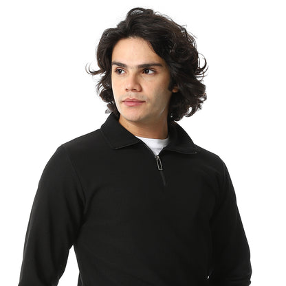 Zipped Neck Casual Tracksuit Set