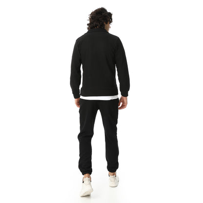 Zipped Casual Tracksuit Set