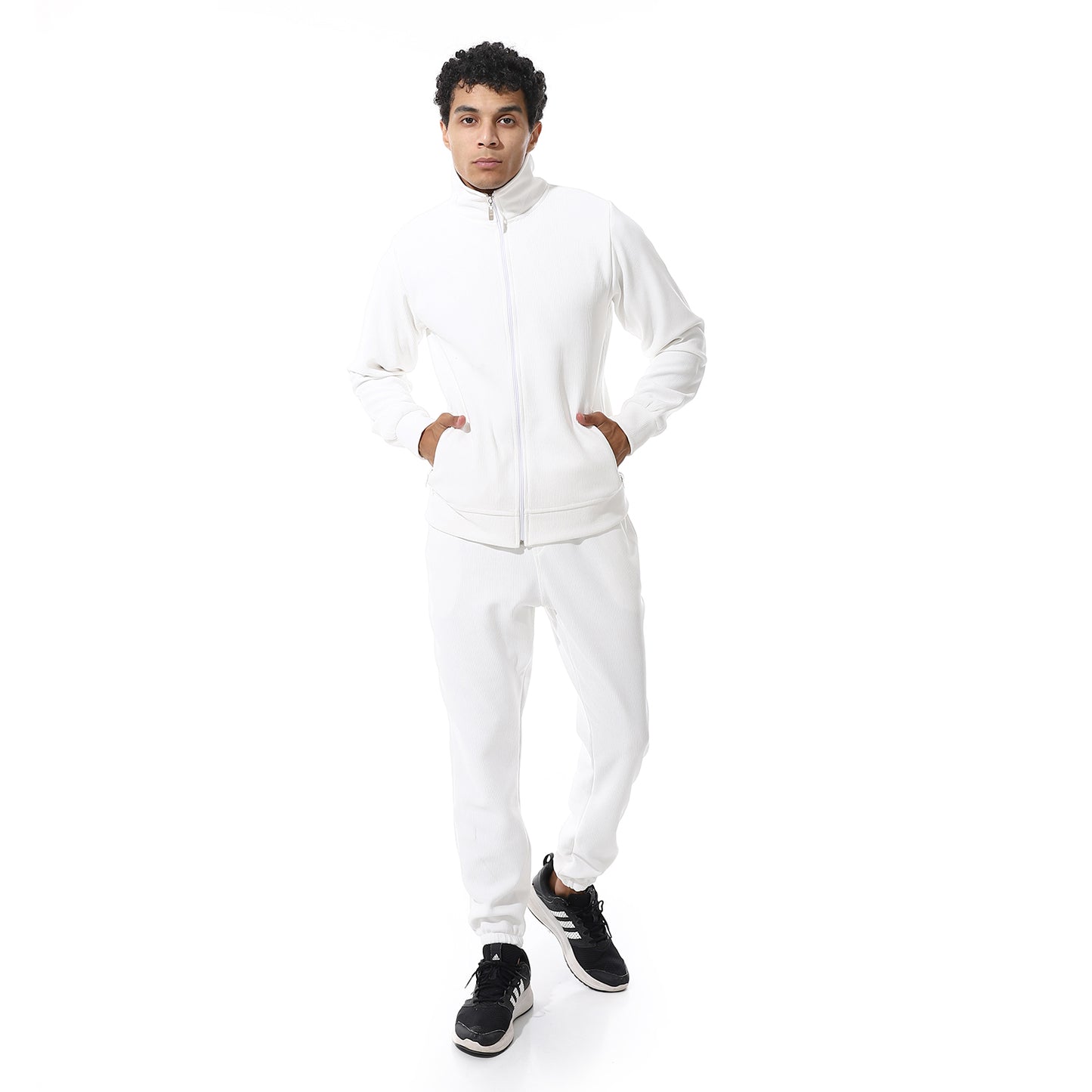 Zipped Casual Tracksuit Set