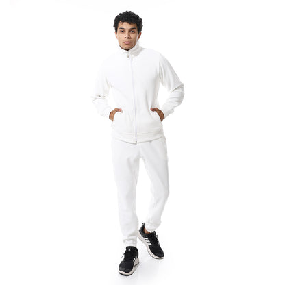 Zipped Casual Tracksuit Set
