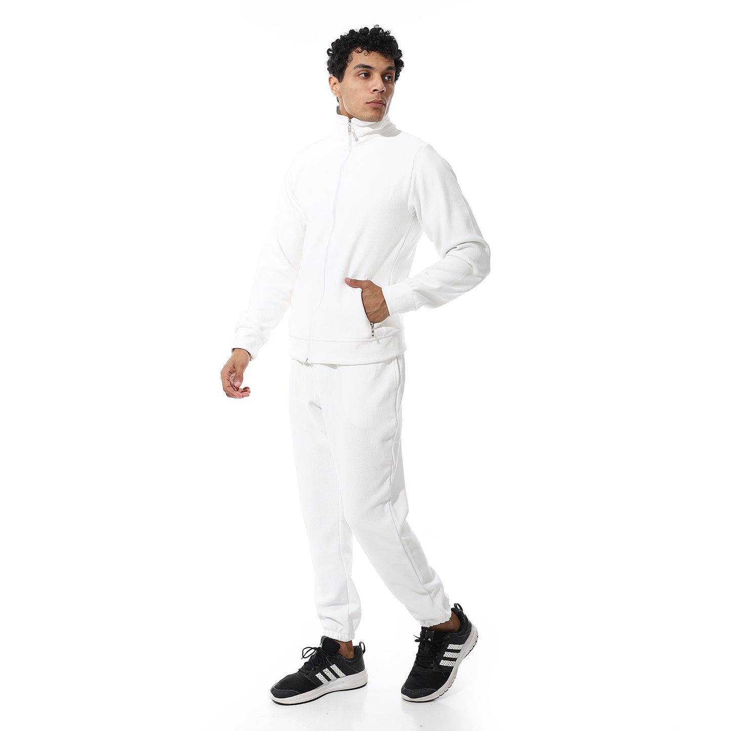 Zipped Casual Tracksuit Set