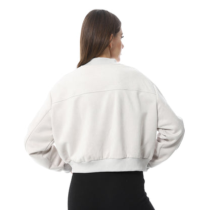 XTCY suede zip-up sweatshirt women