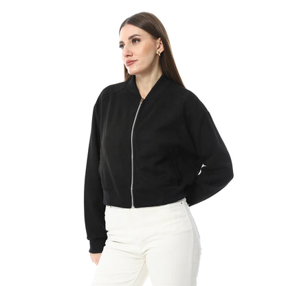 XTCY suede zip-up sweatshirt women