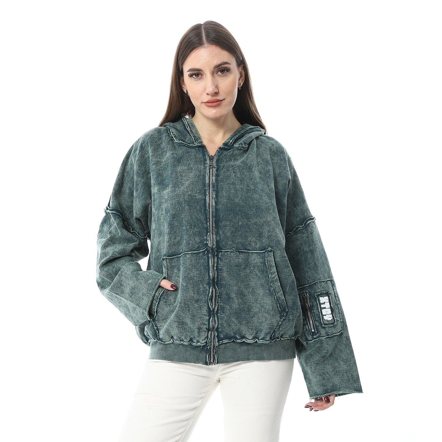 XTCY sweatshirt with zipper hood women