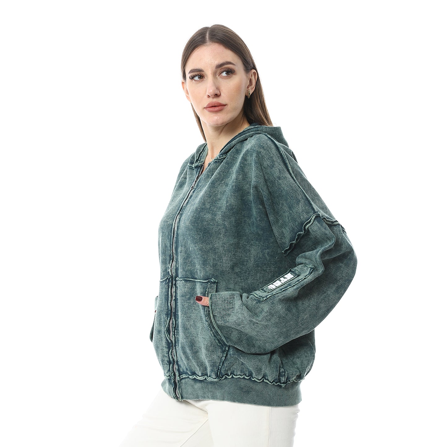 XTCY sweatshirt with zipper hood women