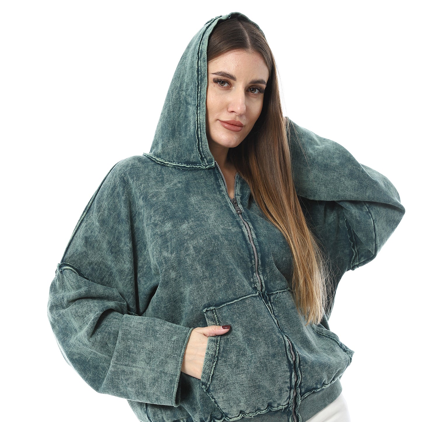 XTCY sweatshirt with zipper hood women