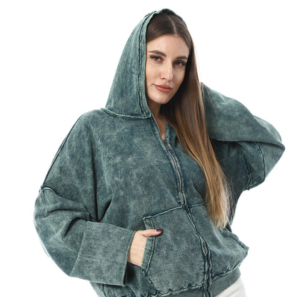 XTCY sweatshirt with zipper hood women