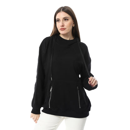 XTCY Summer Milton Hood Sweatshirt with Zipper Pocket Cut women