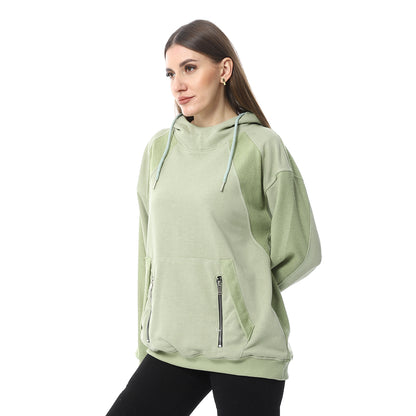 XTCY Summer Milton Hood Sweatshirt with Zipper Pocket Cut women