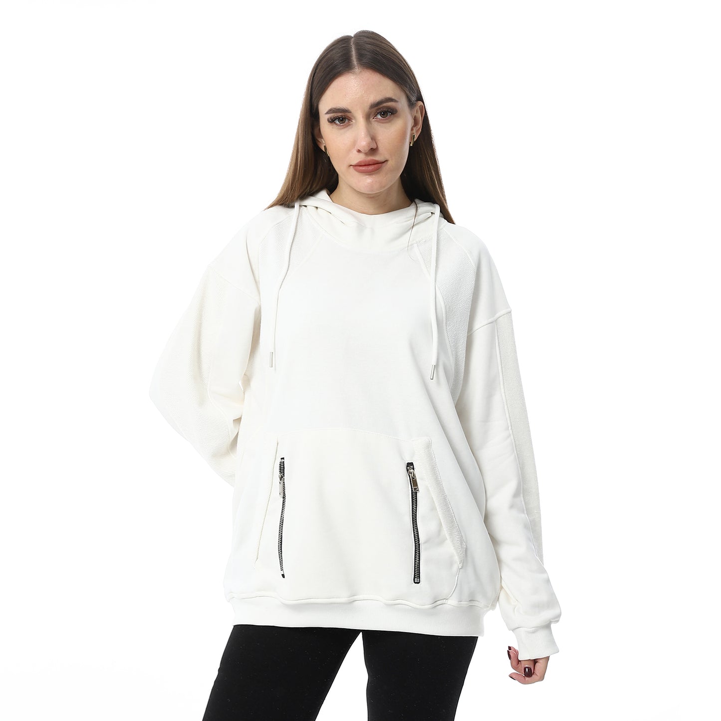 XTCY Summer Milton Hood Sweatshirt with Zipper Pocket Cut women